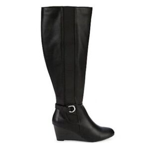 LAST ONE AVAILABLE!! - New Women's Lexi & Abbie Tall Black Wedge Boots Size 6.5
